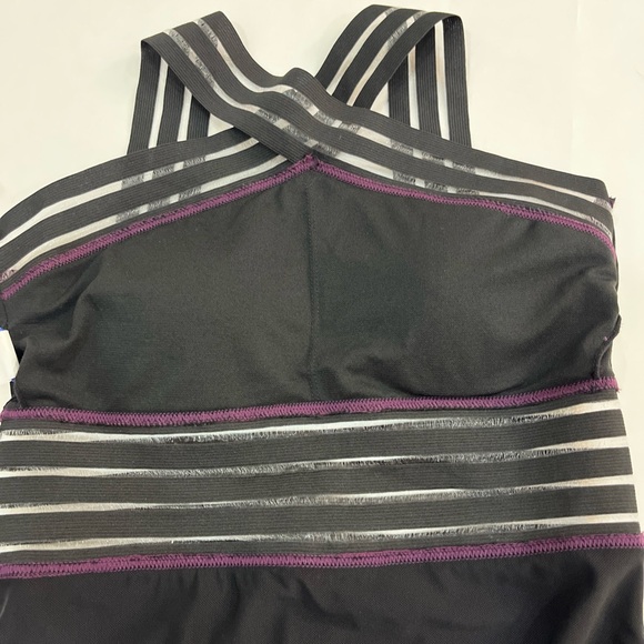 Hilor Women's Burgundy Front Crisscross One Piece Padded Swimsuit Size Small 4-6 - Picture 10 of 11